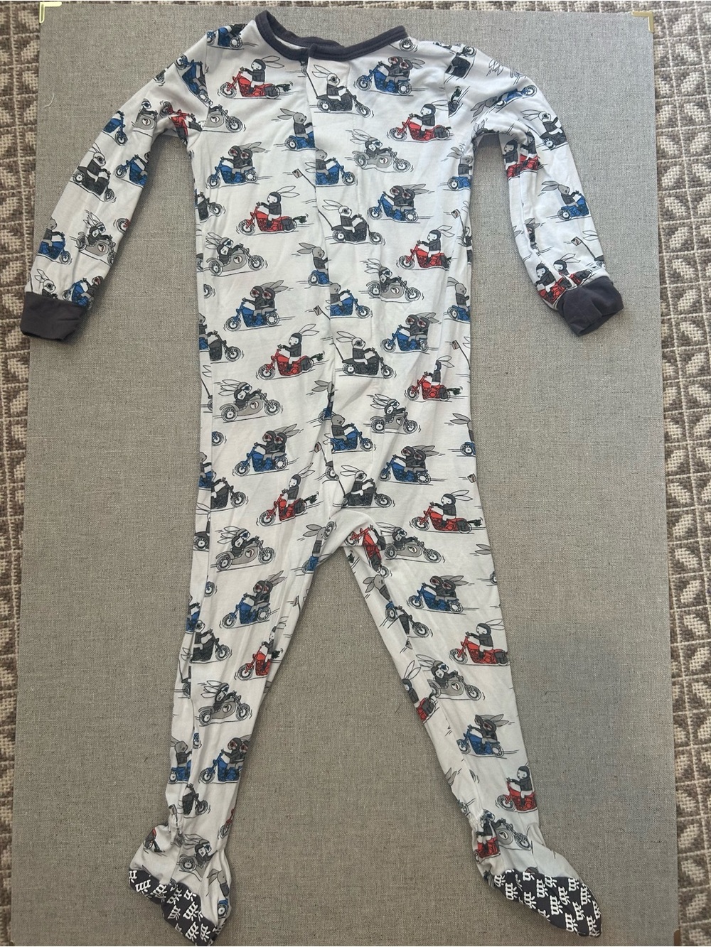 Magnetic Me Footed One-Piece Pajama - Hares on Hogs